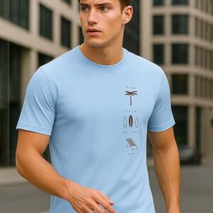 men's cotton regular fit typographic t shirt